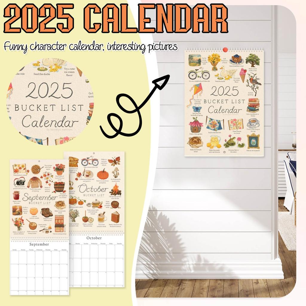 2025 Wish List Calendar Creative High-value Wall Calendar
