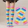 European and American Rainbow Striped Socks Children's Party Performance Halloween Cosplay Long Leg Over Knee Socks