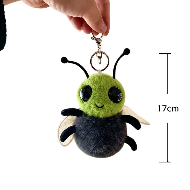 Grüne Fliegen Plüschtiere Simulierte Insekten Plüschpuppen Niedlicher Rucksackanhänger Schlüsselanhänger Kreative Dekorationsspielzeuge Geburtstagsgeschenke