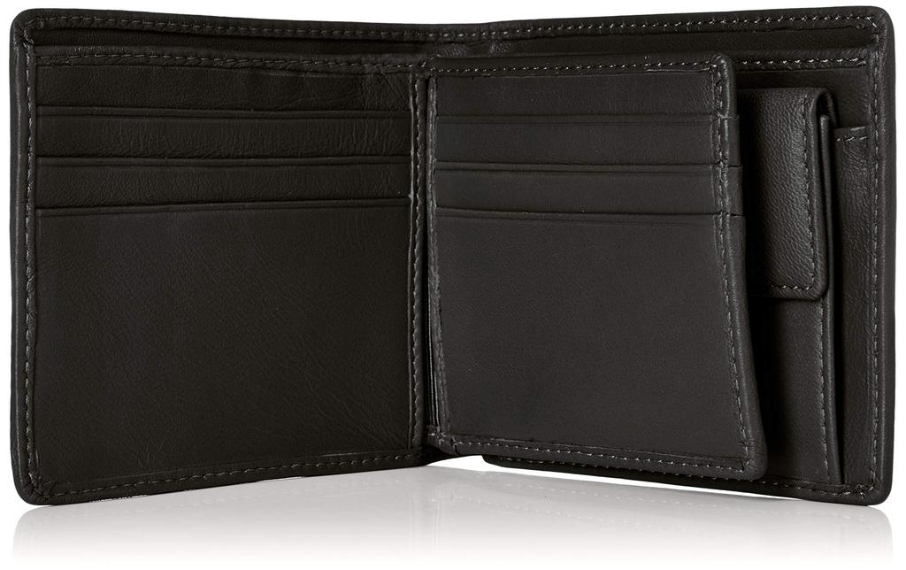 Arnold Palmer Bifold Wallet with Bill Sheepskin APS3204 Men's Compartment, Leather, (Black)