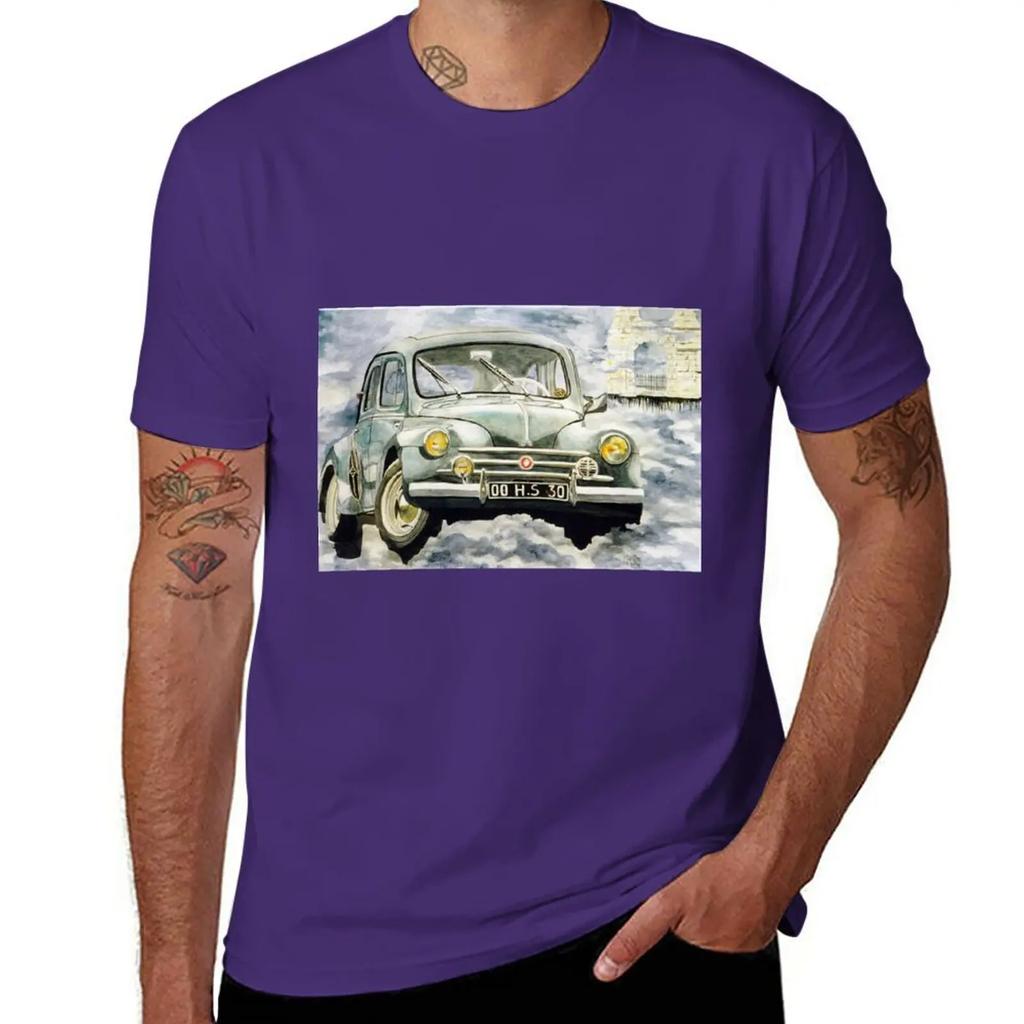 New 4CV, Old Vehicle, Motorbike, Cars T-Shirt Cute Clothes Anime Men T Shirts