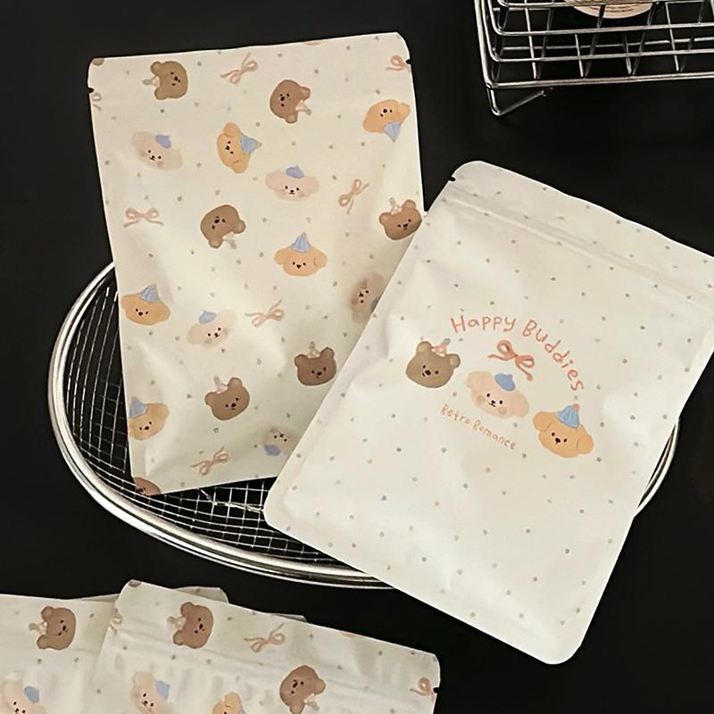 20/50Pcs Cute Bear Self Sealing Bags Packaging Bag Holiday Gift Packaging Sealed Bag Waterproof Storage Bag