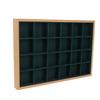 24 Grids Jewelry Tray Wooden Bracelet Necklace Display Storage Organizer for Showcase Drawer Green