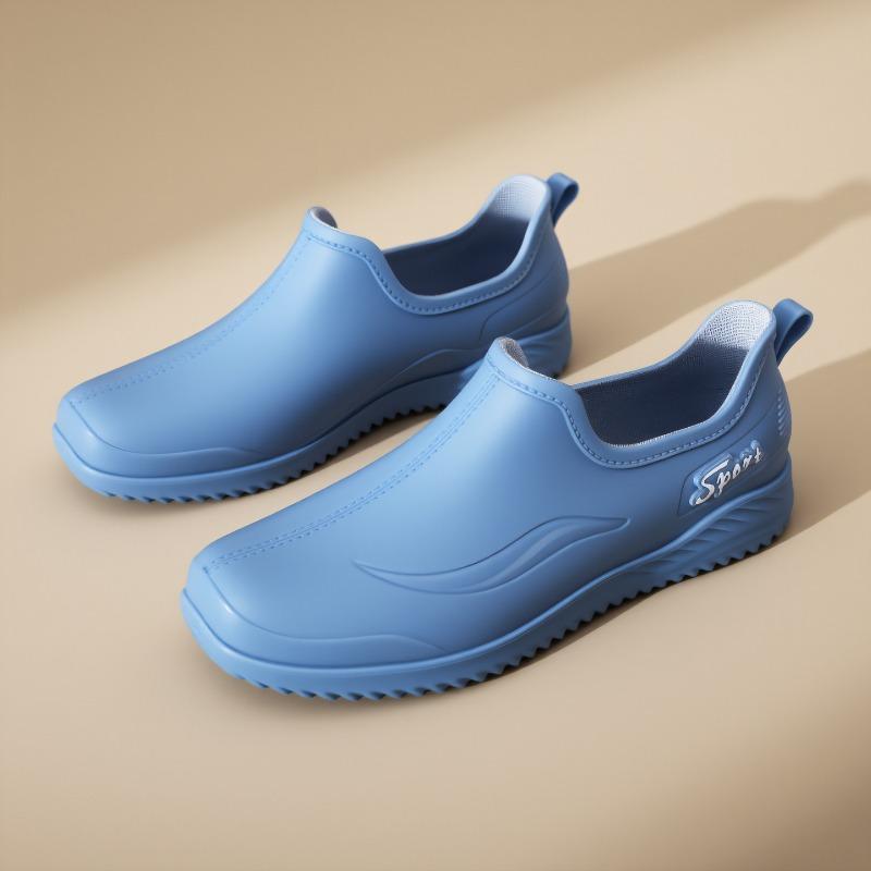 Beautiful light-mouth rain shoes, women's adult fashion outer wear non-slip water shoes, short rain boots, soft-soled overshoes