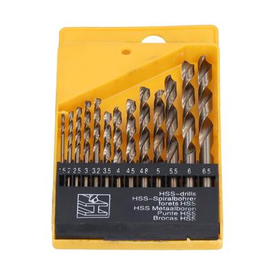 13Pcs Twist Drill Bits Heat Resistant Cobalt HSS Straight Shank 1.5mm?6.5mm with Storage Box
