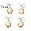 Office 1/2/4Pcs Desktop Decompress Steamed Bun Clicker Key Chain Small Steamed Bun Decompress Key Chain Gifts For Kids Adults Children's Birthday Gift