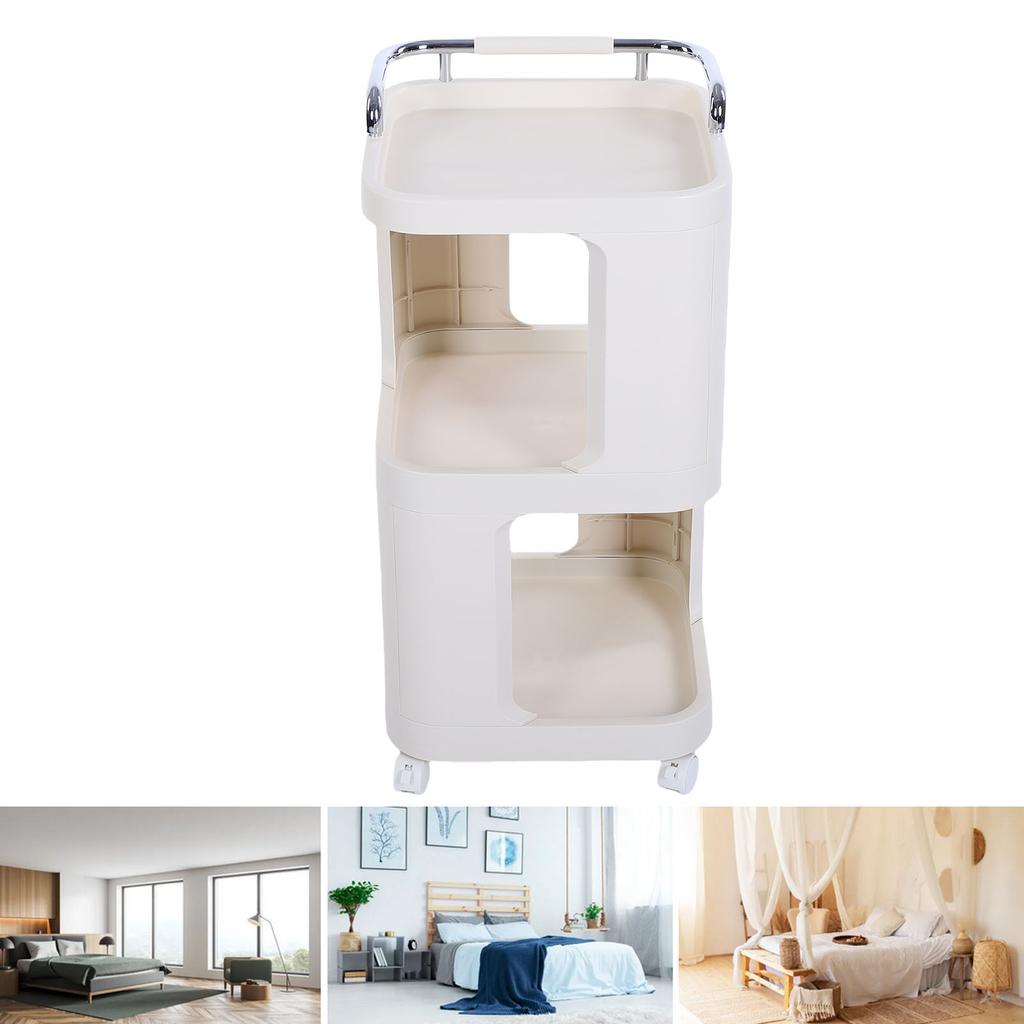 Rolling Utility Cart with Handle Multi Functional Storage Trolley for   Living Room Movable Storage   with Wheels
