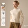 Women's Lyocell Silk Wool Blend Half-Neck Warm Top - Autumn/Winter Style