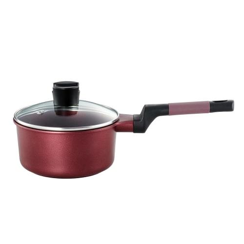 

Bestco Volante ND-766, 16cm Brown Diamond-Coated Induction Cooking Saucepan with Glass Lid
