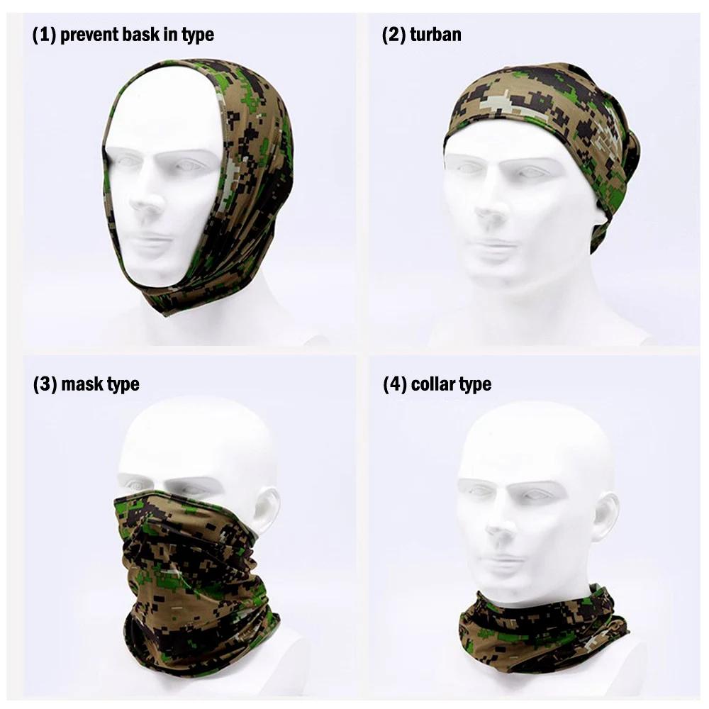 Outdoor Sport Bandana Tube Scarf Fishing Cycling Tactical Hiking Face Cover Neck Gaiter Half Mask Headband Men Women