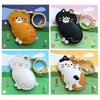 Leather Calico Cat Keychain Meow Cat Card Cover Kawaii Tuxedo Cat Pendant  Entrance Guard Card