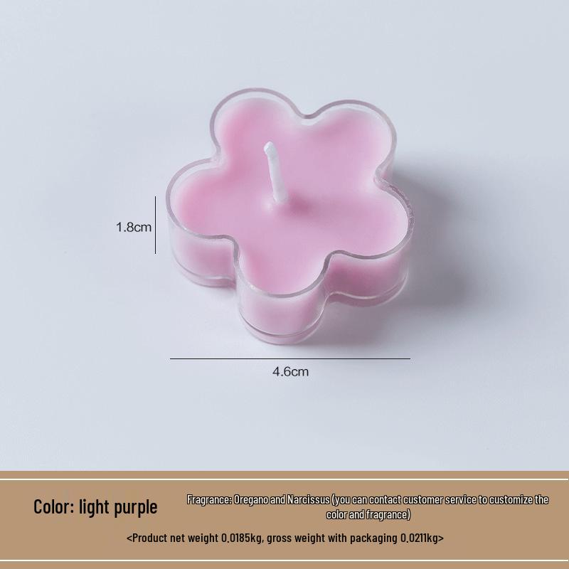 Colorful Flower-Shaped Tea Light Scented Candles - Creative Souvenir & Home Decoration for Birthdays