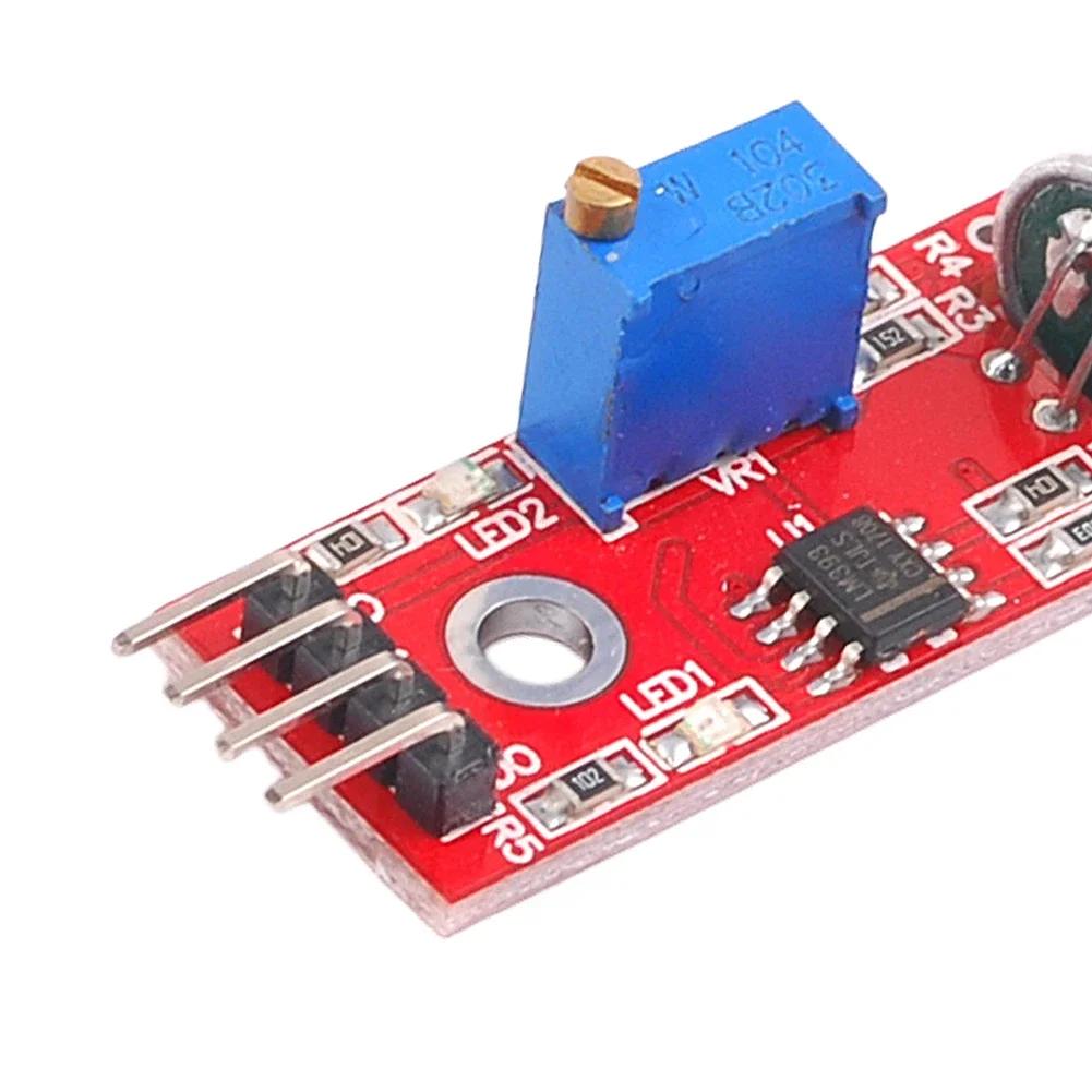 Sound Sensor Detection Module High Sensitivity Sensor Module Signal Output Indication DC 4-6V for Voice Controlled Lights