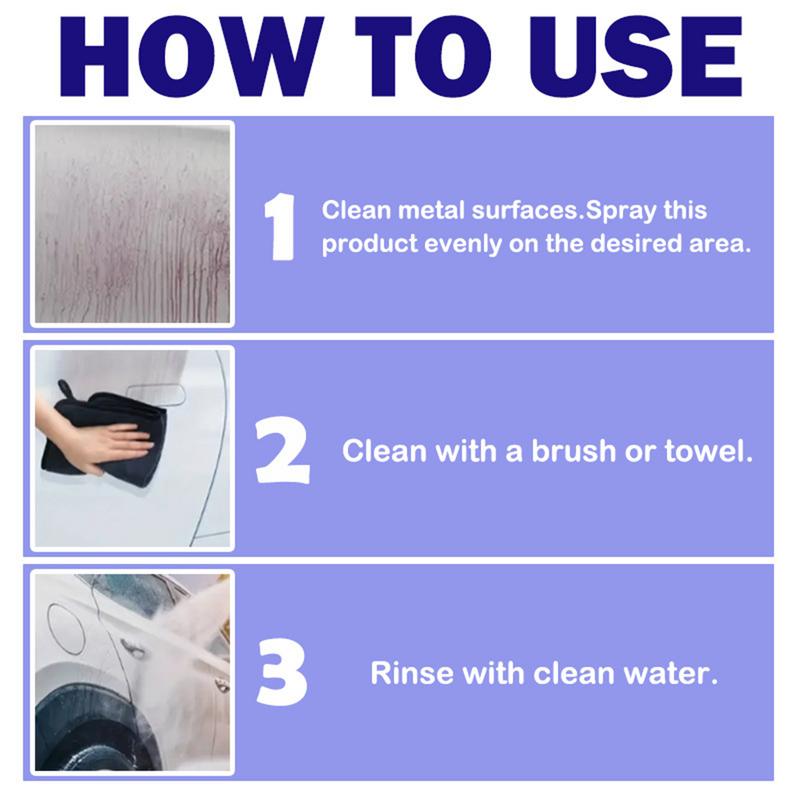 Car Tire Iron Remover 100ml Car Tire Iron Powder Remover Spray Metal Rust Out Instant Remover Tyre Cleaner Spray For Car