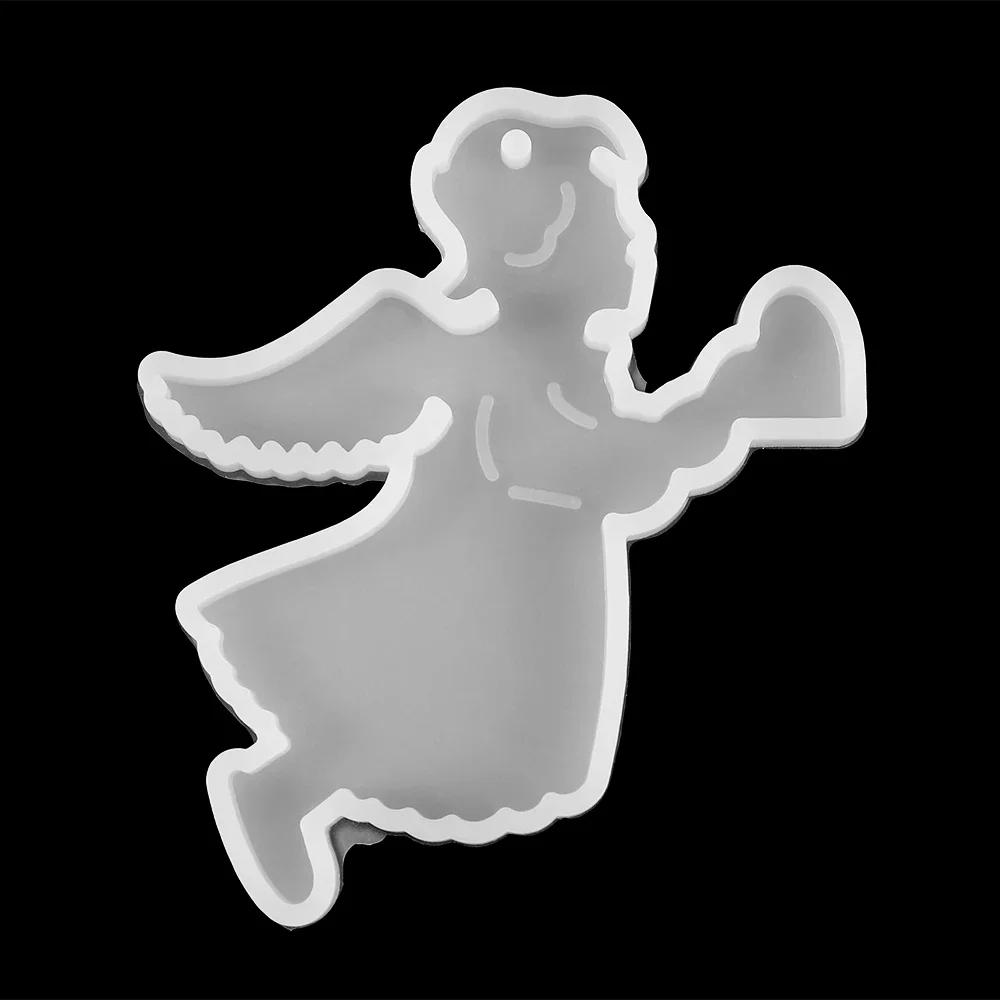 DIY Pendant Resin Crystal Epoxy Mould Christmas Tree Elk Pendant Decoration Hanging Tags Resin Silicone Mould