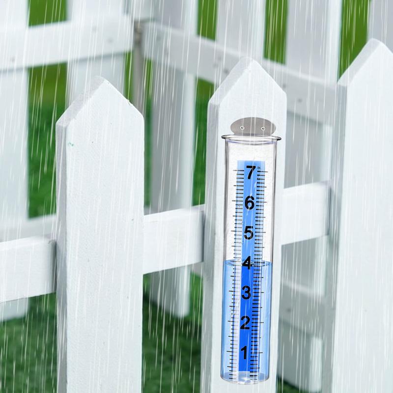 Garden Rain Gauge Freeze Proof Water Rain Meter Transparent Accurate Measuring Tool With Large Clear Numbers For Lawn Backyard