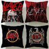Classic Band Slayer Cushion Cover Soft  EasyWash Pillow Case  Versatile for Couch Bed Travel and Office
