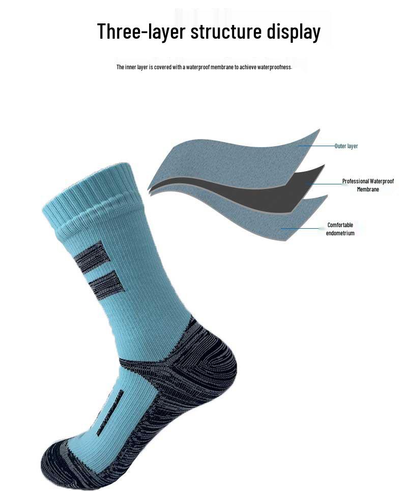 Waterproof Breathable Outdoor Socks for Camping, Skiing, Hiking, and Diving