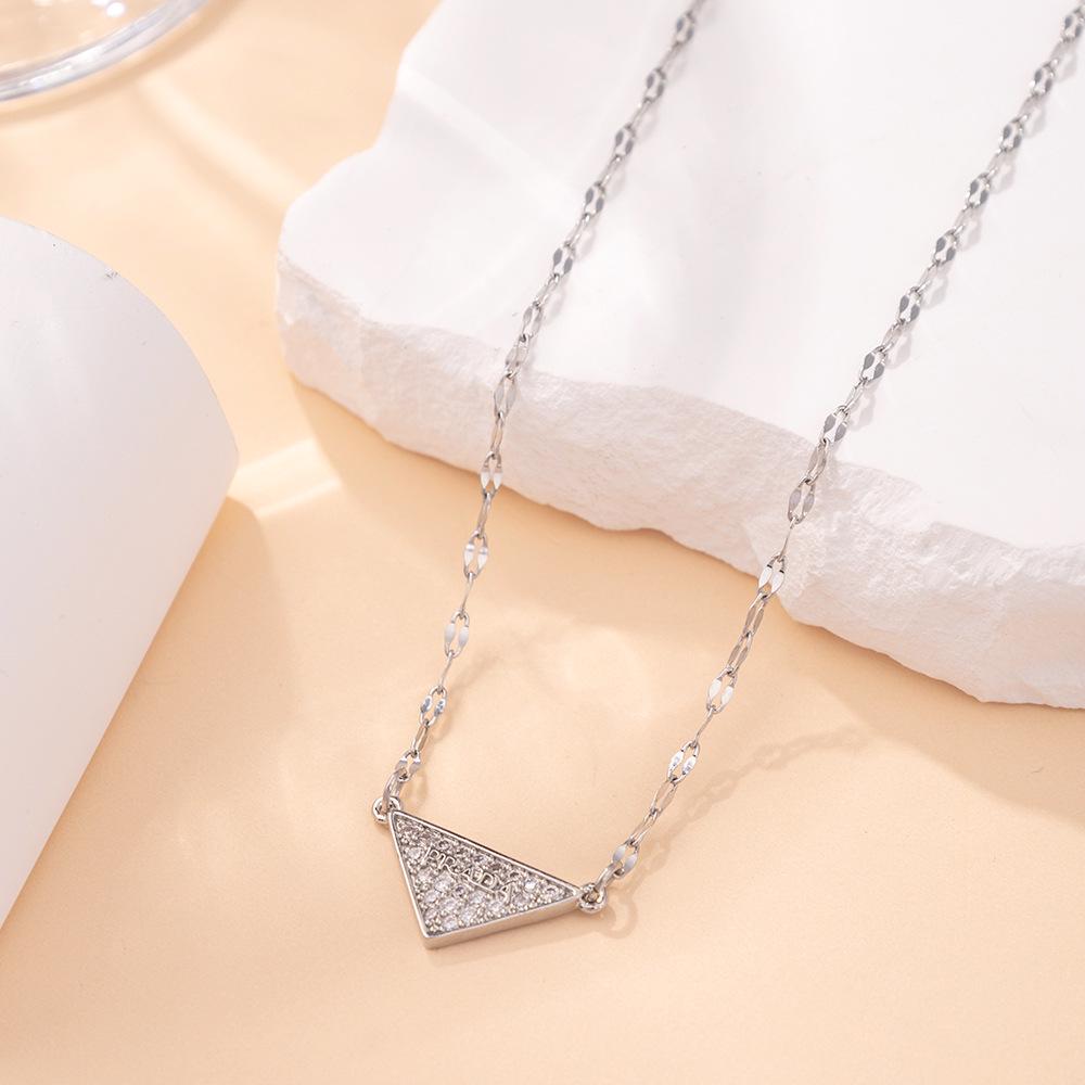 Kadın Lüks Titanyum Çelik Kolye Ucu Klavikula ve Uzun Kazak Kolyesi - Niş Tasarım