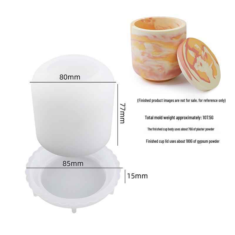 Meimuer DIY Aromatherapy Plaster Candle Mold & Epoxy Resin Jewelry Box Silicone Mold