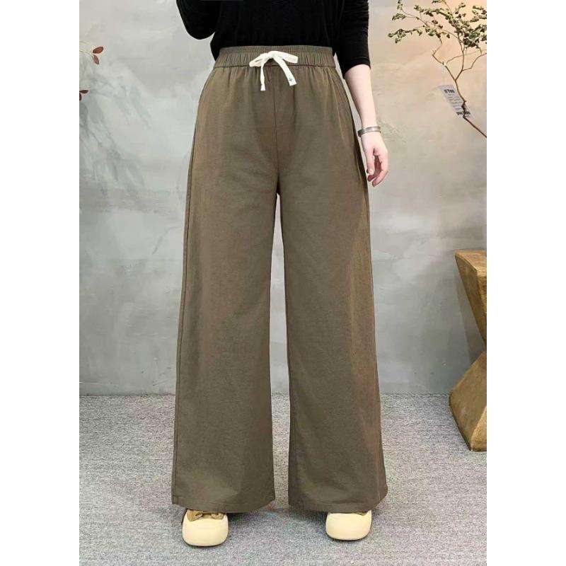 

Summer New Cotton and Linen Straight-leg Pants for Women High-waisted Loose Breathable Floor-length Wide-leg Pants for Women 3XL