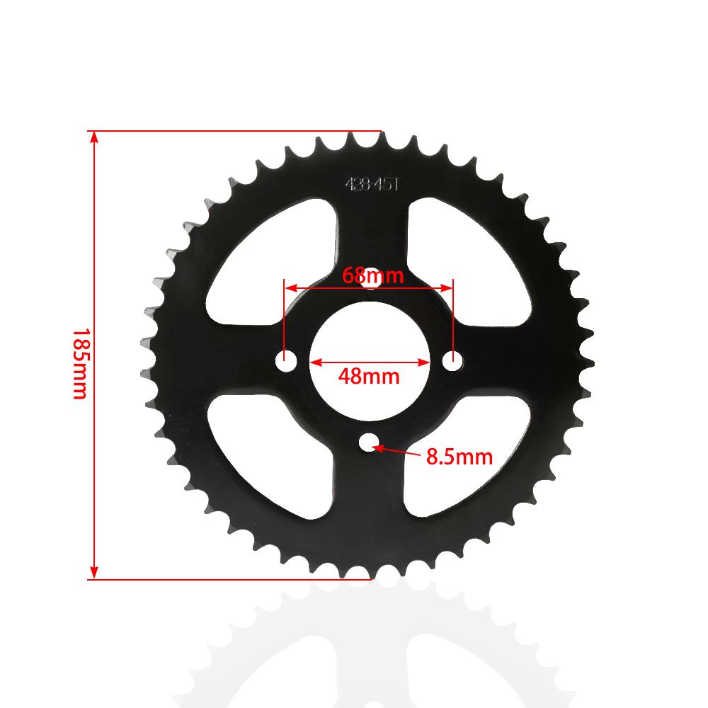 428 Chains 25T/31T/32T/37T/39T/41T/42T/48T 48mm 76mm Rear Chain Sprocket for ATV Quad Pit Dirt Bike Buggy Go Kart Motorcycle