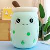Popular bubble tea cup throw pillow large creative fruit milk tea doll plush toy
