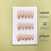 Handmade Nude Pink Leopard Print Rhinestone Nail Tips - Light Luxury, Eye-Catching & Shiny Manicure