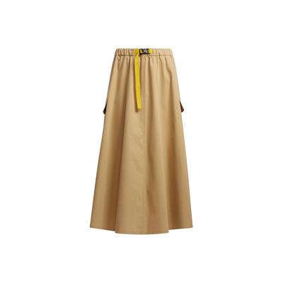 Preserve Skirt Solid Color Sport Casual Long Women Bottoms Khaki H29521