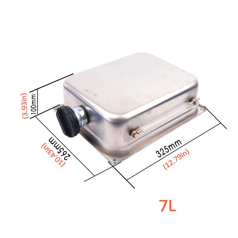 Car Parking Heater Engines Fuel Tank 7L Stainless Steel Fuel Petrol Tank Oil Pot Auto Air Diesel Parking Heater Gasoline Tank