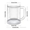 Thickened Double Wall Freezer Ice Mugs PET/PP Freezer Beer Mugs Ice Cold Beer Glass  Refrigerator