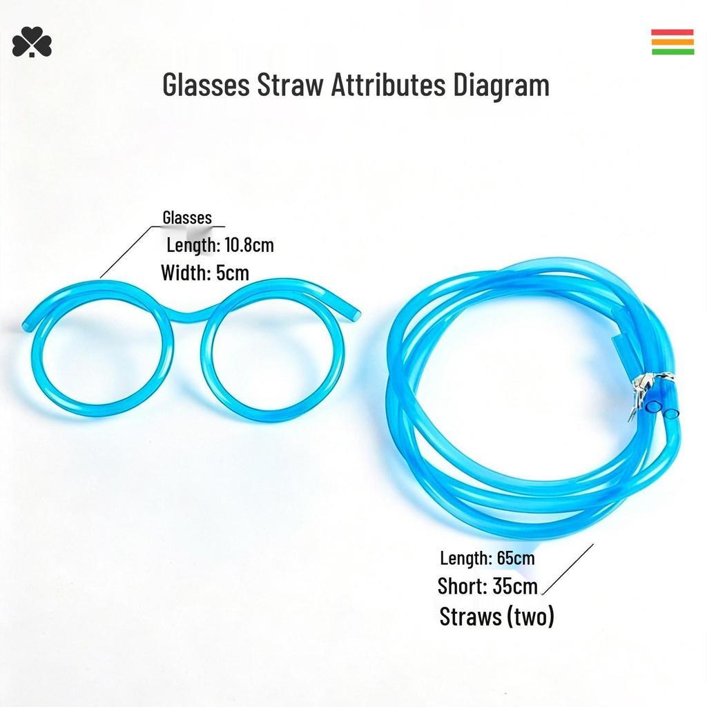 Creative Funny Straw Glasses: Cute, Extra-Long Soft Tube for Lazy Person and Kids to Enjoy Drinks in Style