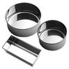 Ronde RVS Taartvorm Set, Afneembare Bodem, Ovenbestendige Bakgereedschappen met Vierkante Toast Bodem (56 Mousse).
