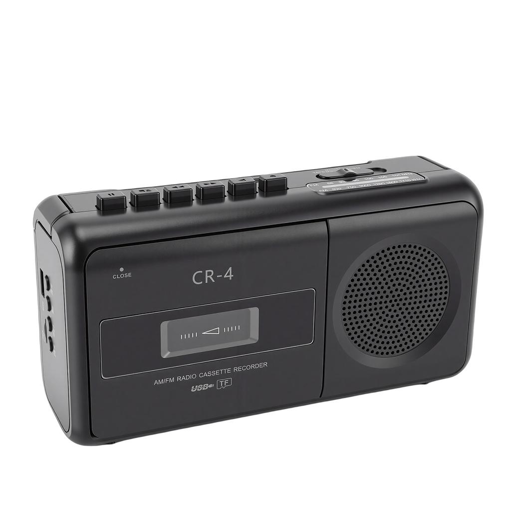 Cassette Tape Recorder Voice Recording Battery Operated MP3 To Cassette Converter Built in Speaker Mic Headphone Jack