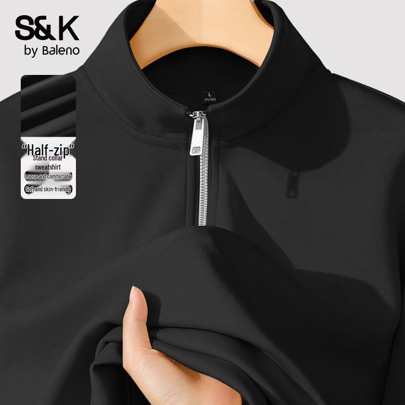 Baleno Men's S&K Series Stand-Collar Heavyweight Knit Sweatshirt