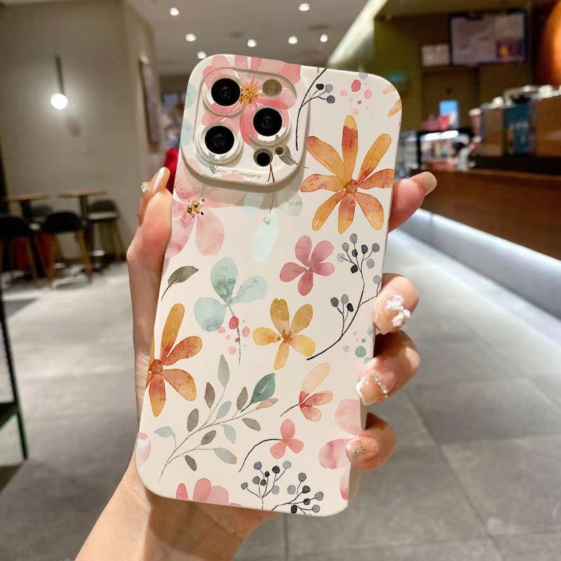 

Watercolor Wildflower Garden Art Phone Case for iPhone 17 16 15 14 13 12 11 Series Pro Max Plus Double Layer Protection iphone 13 Pro