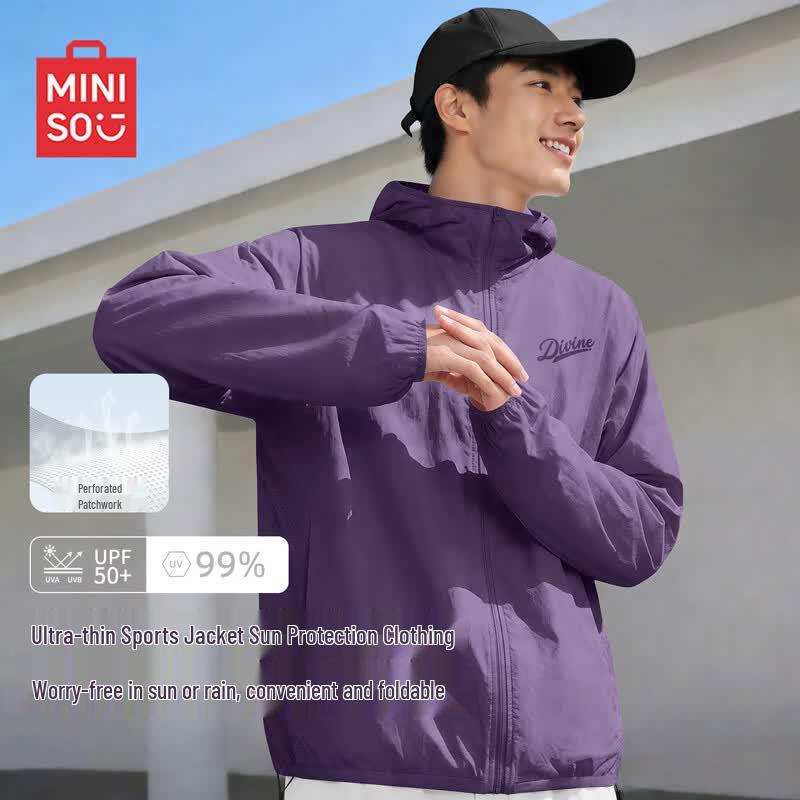 MINISO Men's UV Protection Quick-Dry Cooling Sun Hoodie