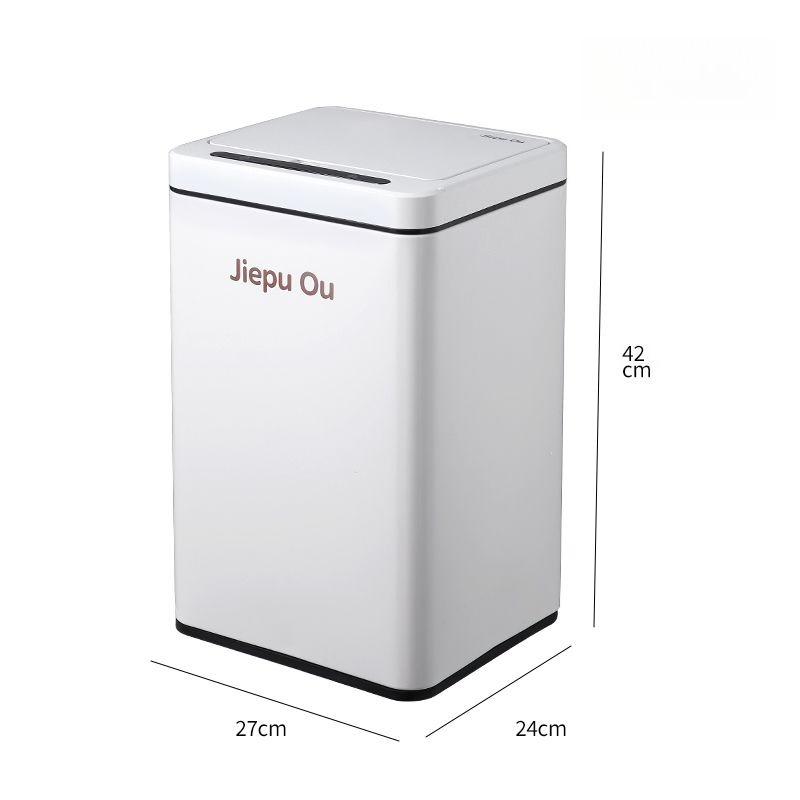 Large Capacity Waste Bins Stainless Steel Trash Can Intelligent Induction Trash Can Silent Automatic Living Room Waste Bin