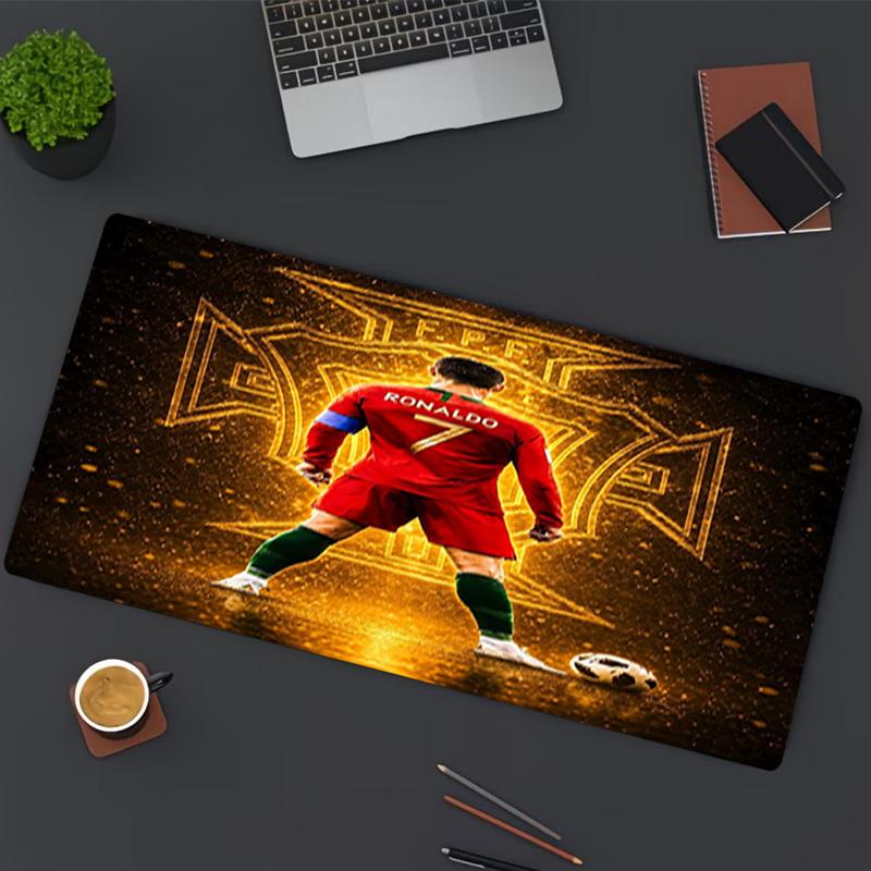Fußballstar Print Mauspads, für Tastaturauflage Laptop PC Matte für Büro Home Office Nutzung, Schreibtischdekoration, Perfektes Geburtstagsgeschenk für Gamer