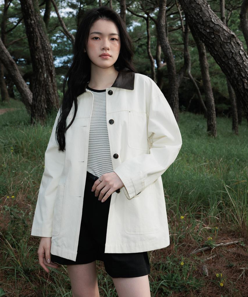 Deheve Collar Point Work Jacket [Ivory]