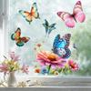 Schmetterlings- und Blumen-Fensteraufkleber können in Wohnzimmern, Schlafzimmern, Küchen und Blumengeschäften verwendet werden.