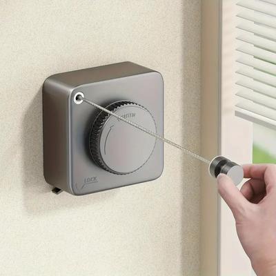 Retractable Clothesline Indoor and Outdoor Clothes Wall Hanger Drying Rack Balcony Bathroom Invisible Clothesline Wire Rope