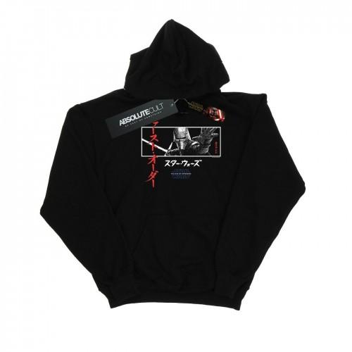 Star Wars: The Rise of Skywalker Mens Star Wars The Rise Of Skywalker Kylo Ren Katakana Art Stripe Hoodie
