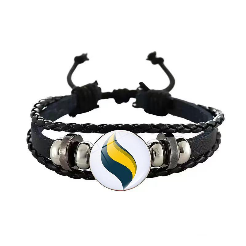 Pokémon Pikachu Black Leather Anime Bracelet