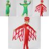 Noblekids Pj Mask Costume Featuring Colorful Catboy Owlette Gekko Jumpsuit For Kids