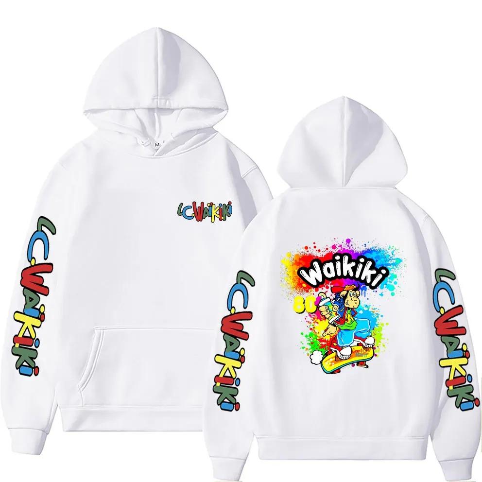 Classic Cartoon Characters Lc Waikiki Monkey Graphic Print Hoodies Funny Men Women Sweatshirt High Quality Pullovers
