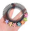 Stretchy Full Circle Comb Plastic Circular Hair Comb Stretchy Headband Holder for Women Girls Comb Hair Clips