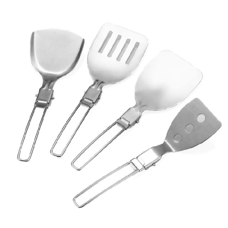 Stainless Steel Outdoor Cooking Foldable Utensils Set for Camping, Picnics and Backpacking Space Saving Cookware Set