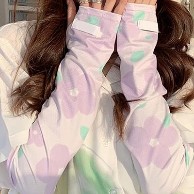 Sonnenschutz Eisärmel Für Damen Niedlicher Stil Lockere Handschuhe Eis Seide Ärmel