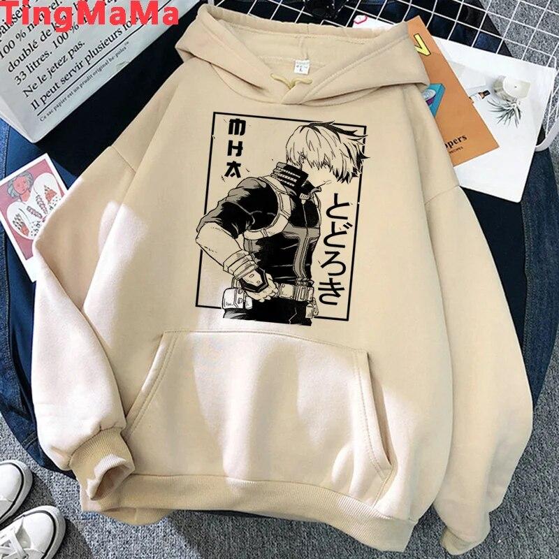 My Hero Academia Shoto Todoroki hoodies Unisex y2k aesthetic printed Korea 2021 Unisex pullover 2021 Unisex Hoodie